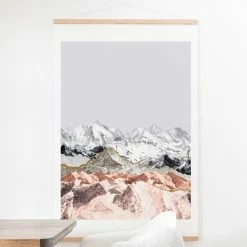 Best deal ⌛ Upholstered Deny Designs Pastel Mountains I Wall Scroll 👏
