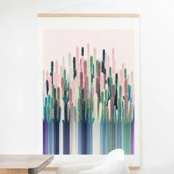 Best deal ✔️ Fabric Deny Designs Cacti Stripe Pastel Wall Scroll 🎉