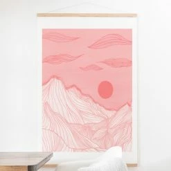 Cheap ✨ Upholstered Deny Designs Lines In The Mountains Wall Scroll 🥰