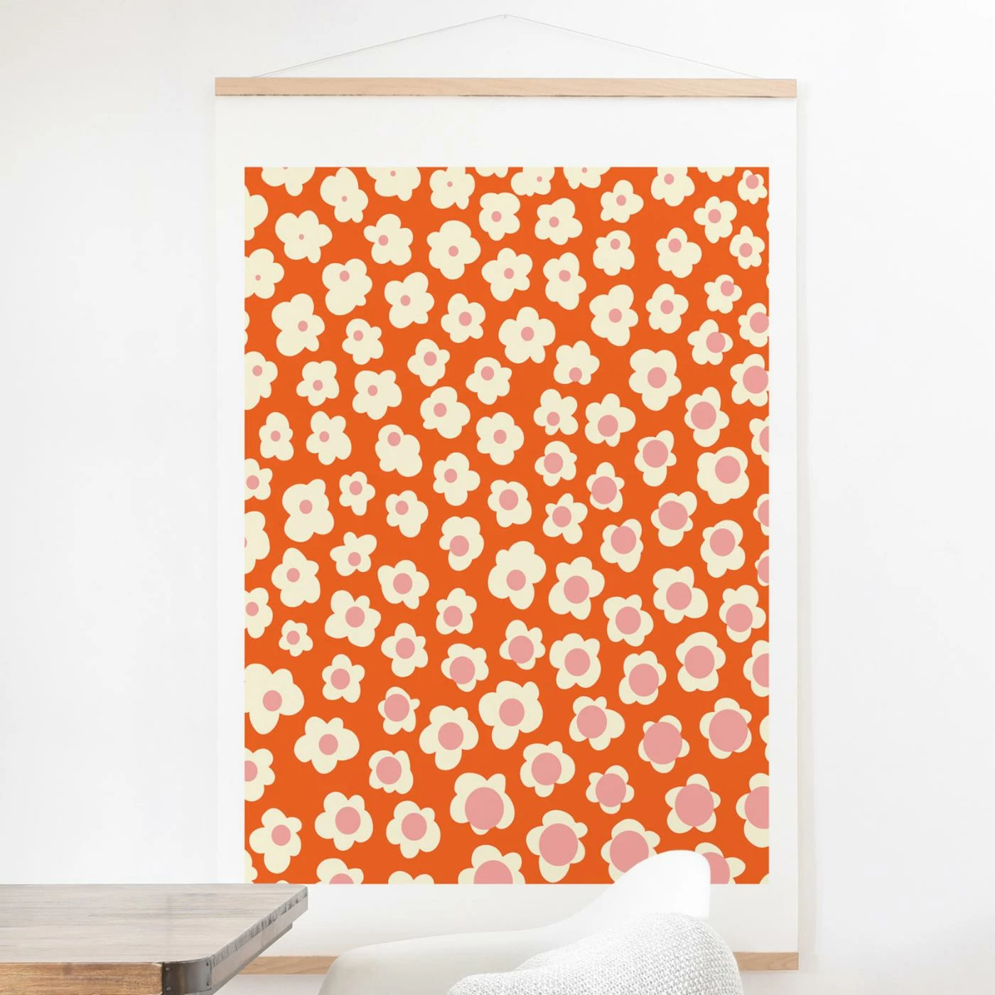 Cheap š Upholstered Deny Designs Sunny Side Floral In Orange Wall Scroll š