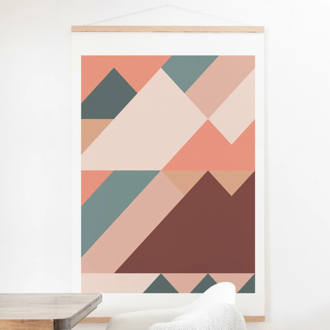 Discount ๐ Upholstered Deny Designs Geometric Mountains 01 Wall Scroll ๐