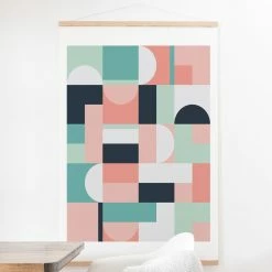 Wholesale 👍 Upholstered Deny Designs Abstract Geometric 08 Wall Scroll 🔔