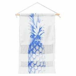 Discount 🥰 Upholstered Deny Designs Blu Pineapple Wall Hanging ✔️
