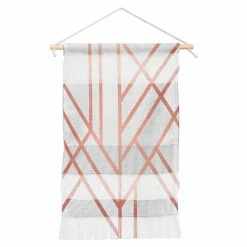 Best Sale 👍 Upholstered Deny Designs Art Deco Rose Gold Wall Hanging 🔥