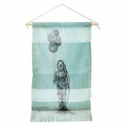 New 🔥 Fabric Deny Designs Balloon Fish Wall Hanging ✔️
