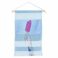 New 🎁 Upholstered Deny Designs Brain Ice Cream Mmmmm Wall Hanging 😀