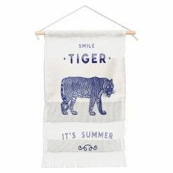 Cheapest 😀 Upholstered Deny Designs Smile Tiger Wall Hanging 🎁