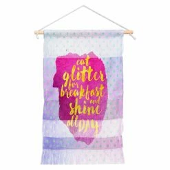 Best deal 😍 Upholstered Deny Designs Eat Glitter For Breakfast Wall Hanging ✔️