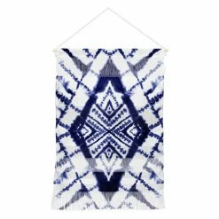 Discount 🤩 Upholstered Deny Designs Jacqueline Maldonado Dye Diamond Indigo Hanging Tapestry ⌛