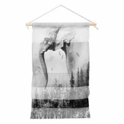 Discount ⭐ Upholstered Deny Designs Magda Opoka Elephant Landscape Hanging Tapestry ✨