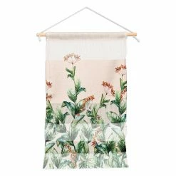 Wholesale 🔥 Fabric Deny Designs Marta Barragan Camarasa Botanical Pink Hanging Tapestry 😍