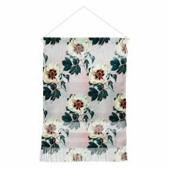 Promo 🛒 Upholstered Deny Designs Marta Barragan Camarasa Flowery Blooming With Geometric Hanging Tapestry ❤️