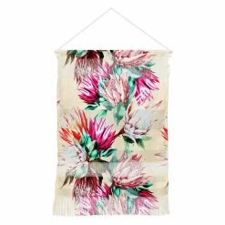 New 😉 Upholstered Deny Designs Marta Barragan Camarasa King Proteas Bloom 02 Hanging Tapestry ⭐