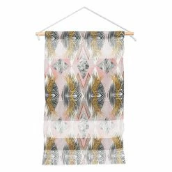 Cheap ❤️ Upholstered Deny Designs Marta Barragan Camarasa Marbled Tropical Geometric Pattern 01 Hanging Tapestry 🥰