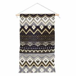 Hot Sale 👍 Upholstered Deny Designs Marta Barragan Camarasa Mystic Tribal Of Gold And Blue II Hanging Tapestry 🌟