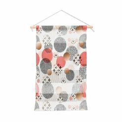 Cheapest 🛒 Upholstered Deny Designs Textured Circles Portrait Wall Hanging 🔔