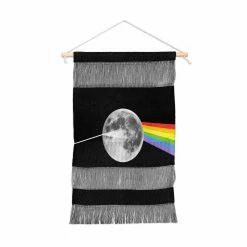 Brand new 😉 Upholstered Deny Designs Dark Side Of The Moon Portrait Wall Hanging 💯