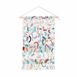 Discount 🧨 Fabric Deny Designs Curly And Zigzag Stripes Marker Drawing Portrait Wall Hanging 💯