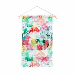 Best deal 🔔 Upholstered Deny Designs Spring Memories Floral Painting Portrait Wall Hanging 😍