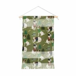 Outlet 🔥 Upholstered Deny Designs 🎅 Christmas Canine Jack Russell Portrait Wall Hanging 🤩