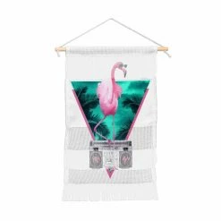 New 🛒 Upholstered Deny Designs Miami Flamingo Portrait Wall Hanging ⌛