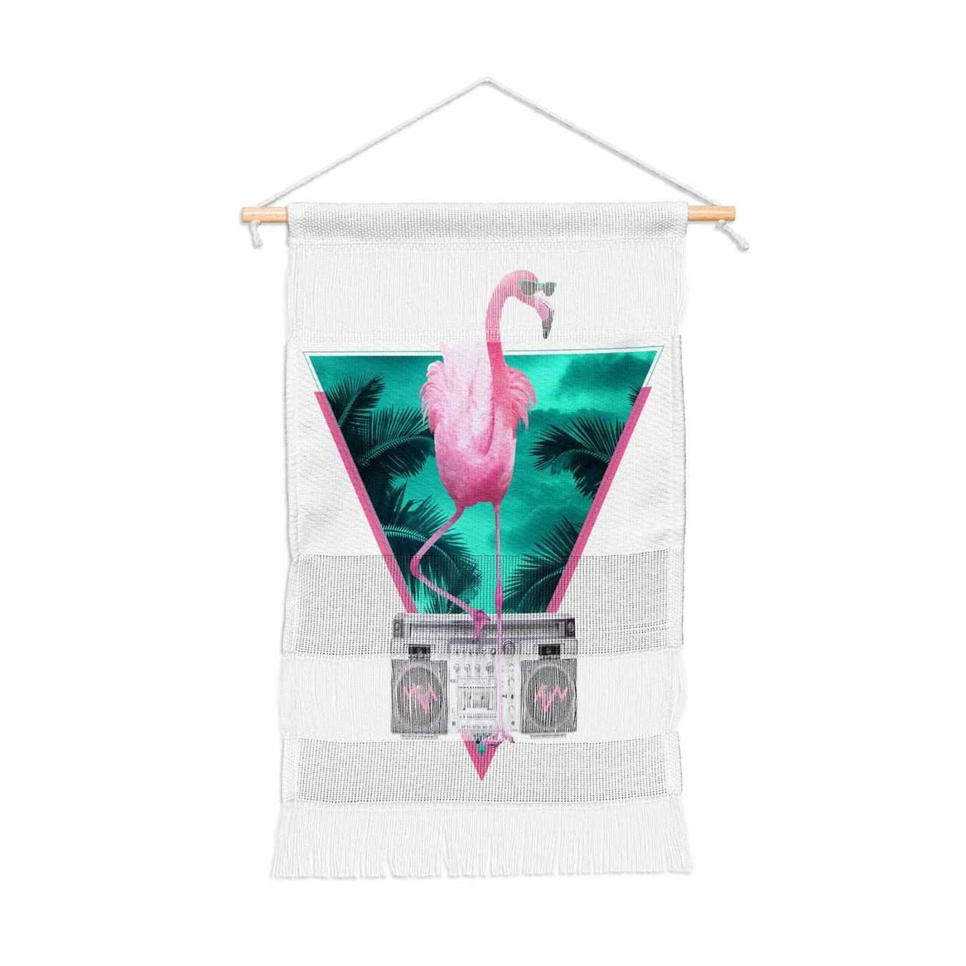 New ๐ Upholstered Deny Designs Miami Flamingo Portrait Wall Hanging โ