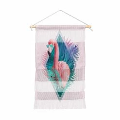 Deals 🤩 Upholstered Deny Designs Flamingo From Vegas Portrait Wall Hanging 🔔
