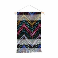 Promo 🥰 Upholstered Deny Designs Aviana Chevron Multi Portrait Wall Hanging 🔥
