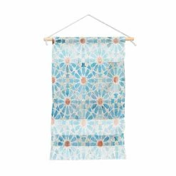 Promo 🛒 Upholstered Deny Designs Hara Tiles Light Blue Portrait Wall Hanging ✔️