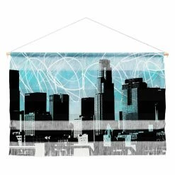 Flash Sale 😍 Fabric Deny Designs Amy Smith LA Skyline Wall Scroll 🤩