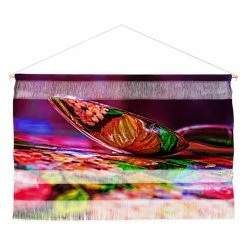 Best Pirce ❤️ Upholstered Deny Designs Barbara Sherman Dayglo Spoon Wall Scroll 💯