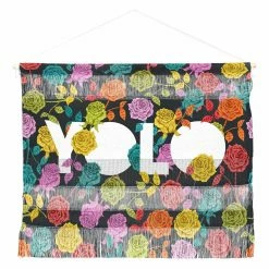 New ⭐ Upholstered Deny Designs Bianca Green Yolo Wall Scroll 🥰