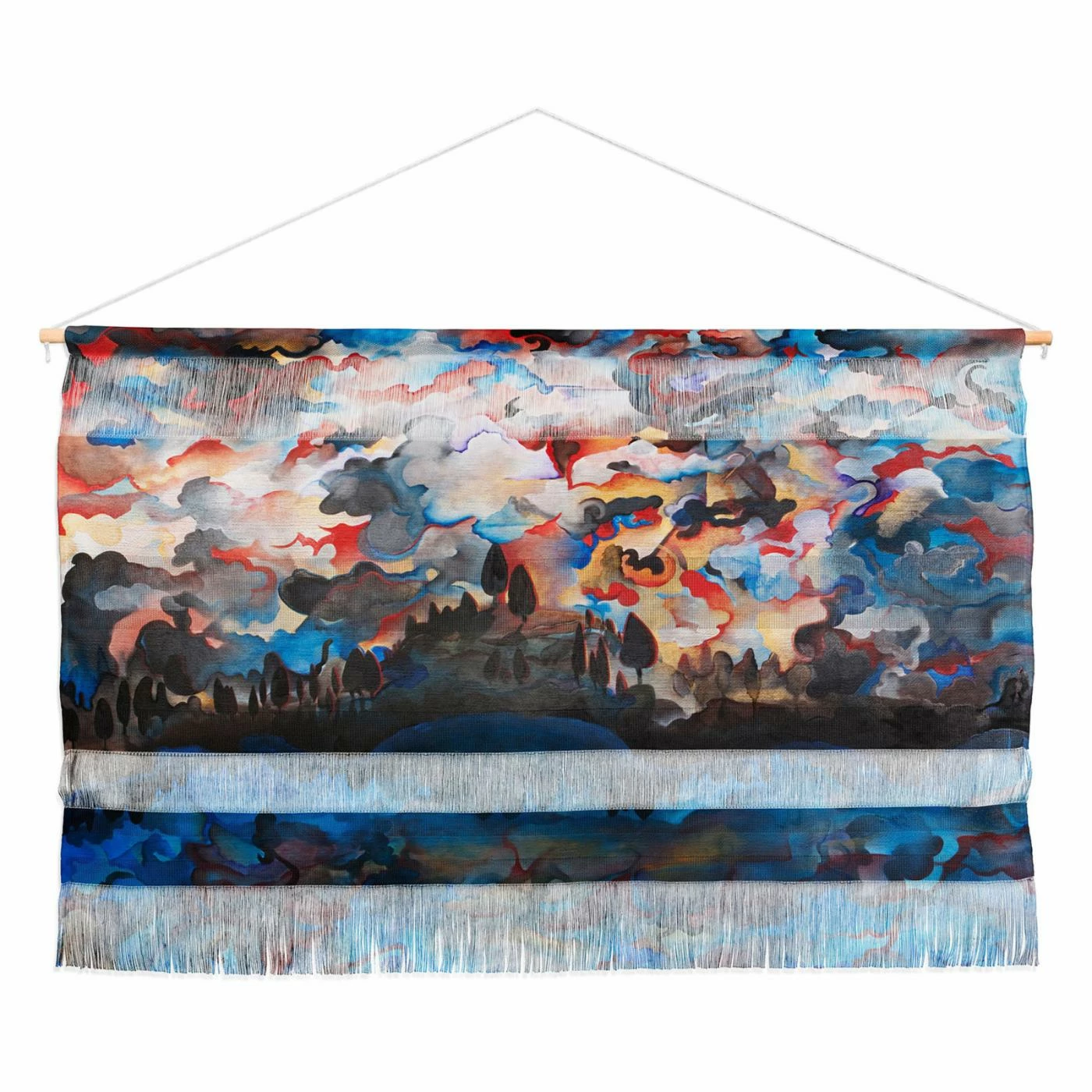 Best deal โ Upholstered Deny Designs Brian Wall Fine Art Blue Horizon Wall Scroll ๐ฏ