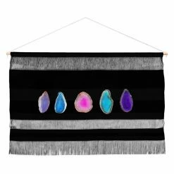 Budget ⌛ Upholstered Deny Designs Chelsea Victoria Agate Collection Wall Scroll 🧨