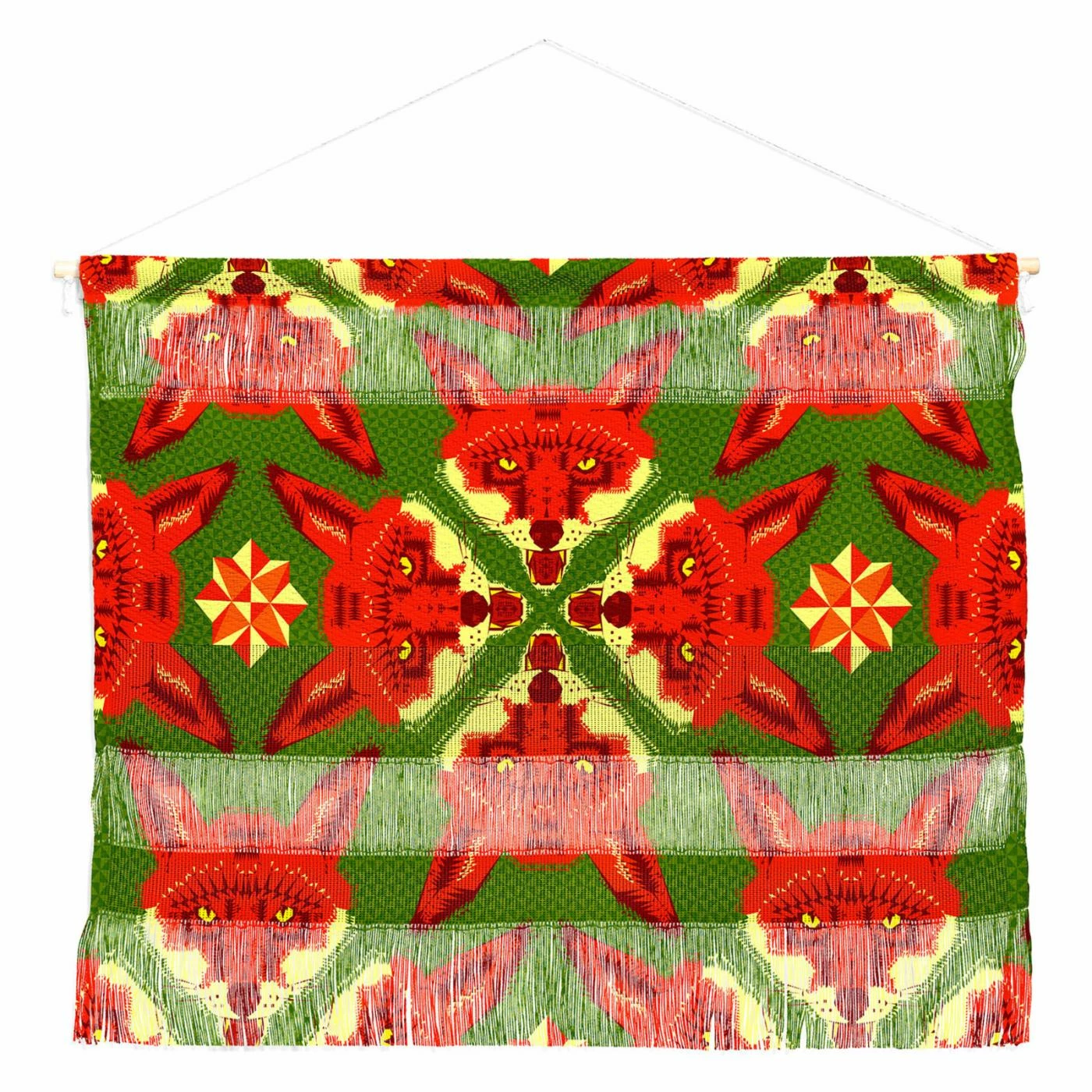 Outlet ๐ Upholstered Deny Designs Chobopop Geometric Fox Wall Scroll ๐ฏ