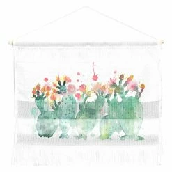 Cheapest ✔️ Upholstered Deny Designs Dash And Ash Messy Cactus Wall Scroll 💯