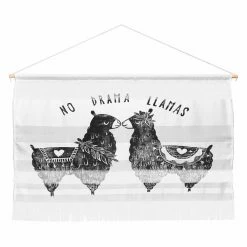 Wholesale 🧨 Upholstered Deny Designs Dash And Ash No Drama Llamas Wall Scroll ✨
