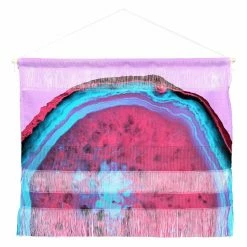 Best deal 🎁 Upholstered Deny Designs Emanuela Carratoni Fluo Agate Wall Scroll ⭐
