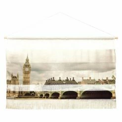 Hot Sale 😀 Fabric Deny Designs Happee Monkee Big Ben Wall Hanging 🌟
