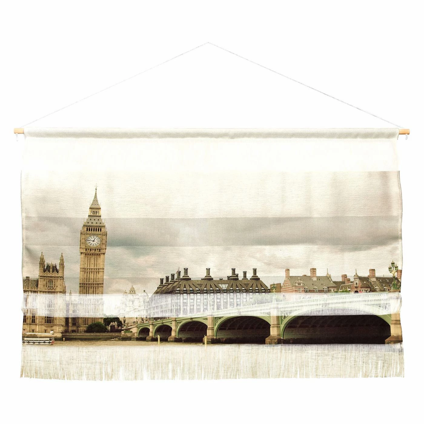 Hot Sale ๐ Fabric Deny Designs Happee Monkee Big Ben Wall Hanging ๐