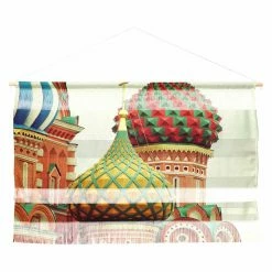 Hot Sale 🔔 Fabric Deny Designs Happee Monkee Moscow Onion Domes Wall Hanging 😀