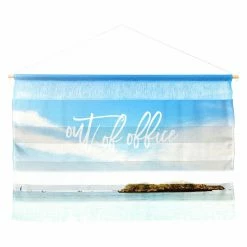 Deals 🧨 Fabric Deny Designs Happee Monkee Out Of Office Beach Series Wall Hanging ✨