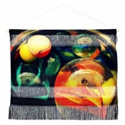 New ✔️ Fabric Deny Designs Krista Glavich Vintage Marbles Wall Hanging 🔔