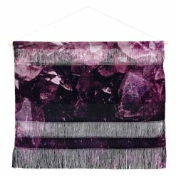 Hot Sale 😍 Fabric Deny Designs Leah Flores Amethyst Gemstone Wall Hanging 👍