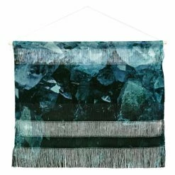 Budget ✔️ Fabric Deny Designs Leah Flores Aquamarine Gemstone Wall Hanging 😍