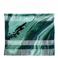 Budget 🛒 Fabric Deny Designs Leah Flores Blue Marble Galaxy Wall Hanging ⭐