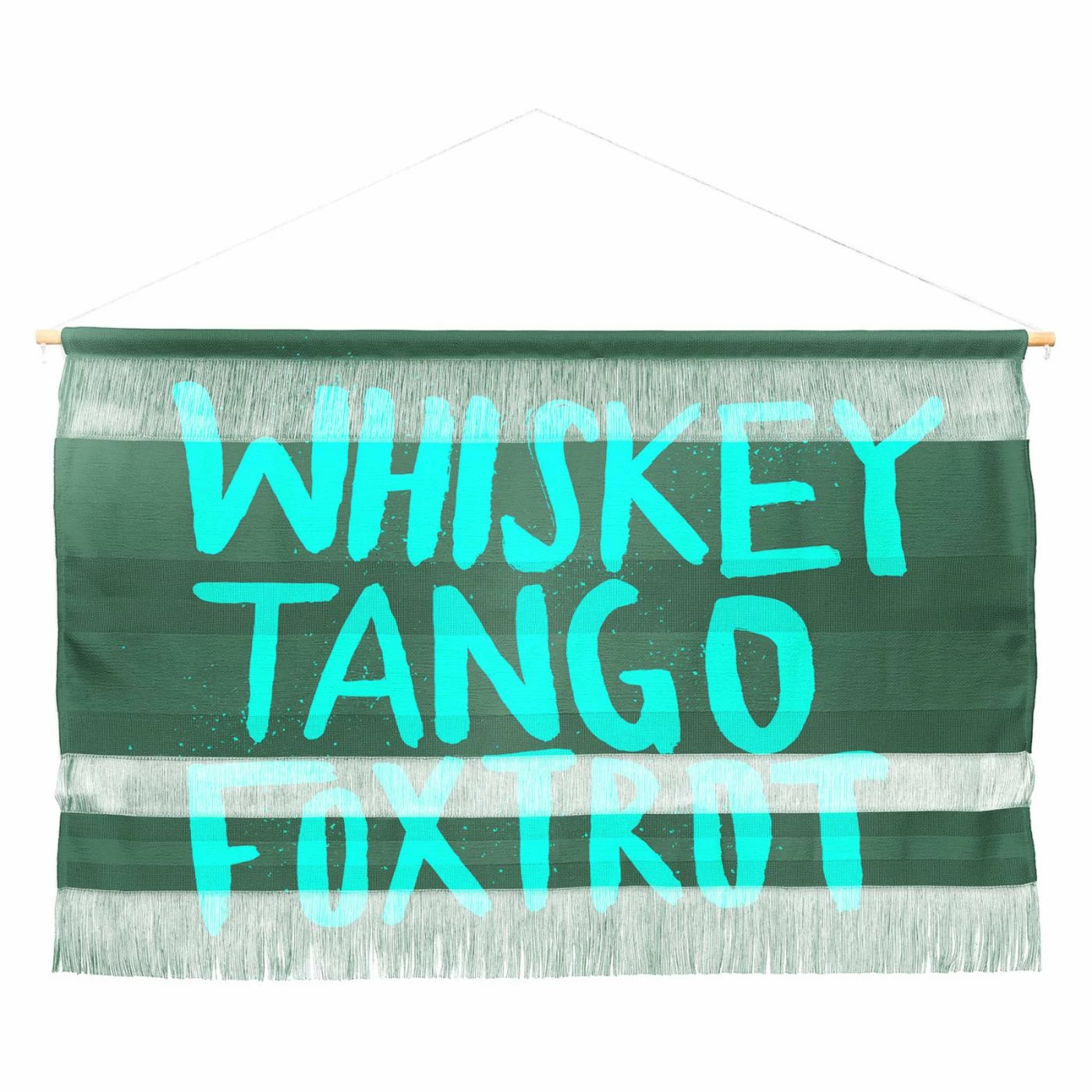 New ๐คฉ Fabric Deny Designs Leah Flores Whiskey Tango Foxtrot Wall Hanging ๐
