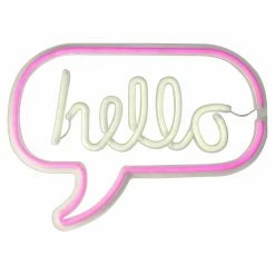 Budget 😀 Resin Northlight Neon Style Lighted Hello Bubble Window Sign 😀