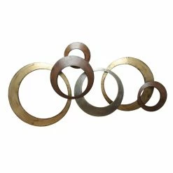 New ❤️ Stratton Home Decor Metal Stratton Home Rings Wall Sculpture 😍