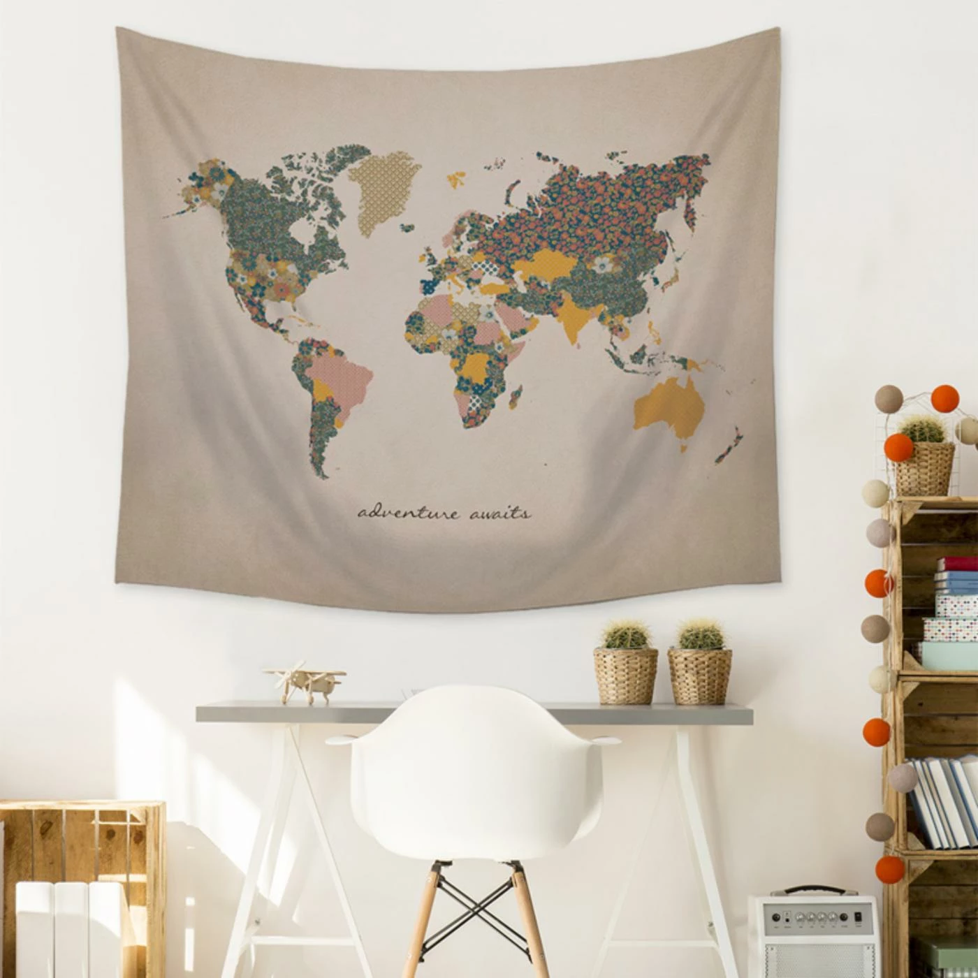 Coupon ๐ Upholstered Stratton Home Decor Adventure Await Map Wall Tapestry ๐